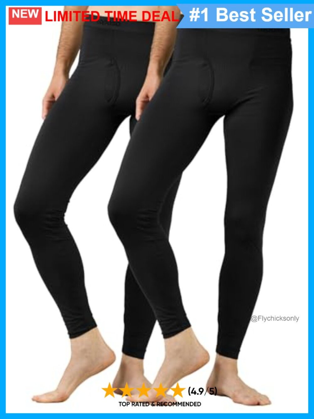 Men's Thermal Underwear Pants Polyester Spandex Base Layer Leggings